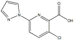 3-chloro-6-(1H-pyrazol-1-yl)pyridine-2-carboxylic acid 结构式