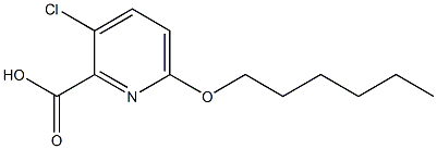 3-chloro-6-(hexyloxy)pyridine-2-carboxylic acid 结构式