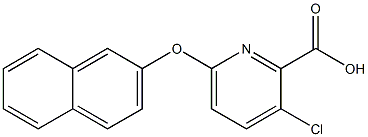 3-chloro-6-(naphthalen-2-yloxy)pyridine-2-carboxylic acid 结构式