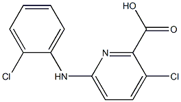 3-chloro-6-[(2-chlorophenyl)amino]pyridine-2-carboxylic acid 结构式