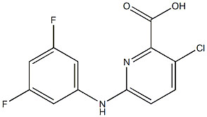 3-chloro-6-[(3,5-difluorophenyl)amino]pyridine-2-carboxylic acid 结构式