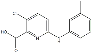 3-chloro-6-[(3-methylphenyl)amino]pyridine-2-carboxylic acid 结构式