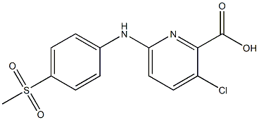 3-chloro-6-[(4-methanesulfonylphenyl)amino]pyridine-2-carboxylic acid 结构式