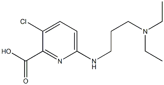 3-chloro-6-{[3-(diethylamino)propyl]amino}pyridine-2-carboxylic acid 结构式
