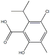 3-chloro-6-hydroxy-5-methyl-2-(propan-2-yl)benzoic acid 结构式