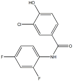 3-chloro-N-(2,4-difluorophenyl)-4-hydroxybenzamide 结构式