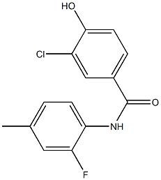 3-chloro-N-(2-fluoro-4-methylphenyl)-4-hydroxybenzamide 结构式