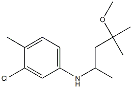 3-chloro-N-(4-methoxy-4-methylpentan-2-yl)-4-methylaniline 结构式
