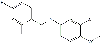 3-chloro-N-[(2,4-difluorophenyl)methyl]-4-methoxyaniline 结构式