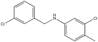 3-chloro-N-[(3-chlorophenyl)methyl]-4-methylaniline 结构式