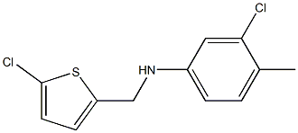 3-chloro-N-[(5-chlorothiophen-2-yl)methyl]-4-methylaniline 结构式