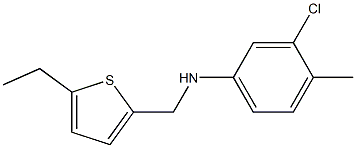 3-chloro-N-[(5-ethylthiophen-2-yl)methyl]-4-methylaniline 结构式