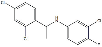 3-chloro-N-[1-(2,4-dichlorophenyl)ethyl]-4-fluoroaniline 结构式