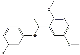 3-chloro-N-[1-(2,5-dimethoxyphenyl)ethyl]aniline 结构式