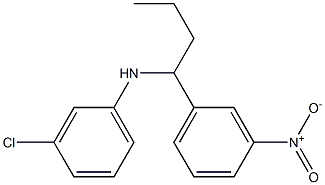 3-chloro-N-[1-(3-nitrophenyl)butyl]aniline 结构式