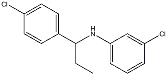 3-chloro-N-[1-(4-chlorophenyl)propyl]aniline 结构式