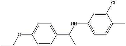 3-chloro-N-[1-(4-ethoxyphenyl)ethyl]-4-methylaniline 结构式