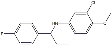 3-chloro-N-[1-(4-fluorophenyl)propyl]-4-methoxyaniline 结构式