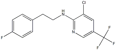 3-chloro-N-[2-(4-fluorophenyl)ethyl]-5-(trifluoromethyl)pyridin-2-amine 结构式
