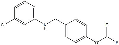3-chloro-N-{[4-(difluoromethoxy)phenyl]methyl}aniline 结构式