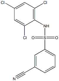 3-cyano-N-(2,4,6-trichlorophenyl)benzene-1-sulfonamide 结构式