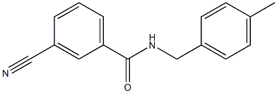 3-cyano-N-(4-methylbenzyl)benzamide 结构式