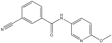 3-cyano-N-(6-methoxypyridin-3-yl)benzamide 结构式