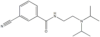 3-cyano-N-[2-(diisopropylamino)ethyl]benzamide 结构式