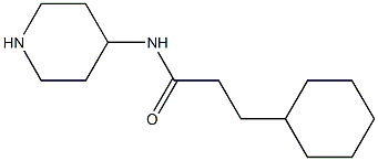 3-cyclohexyl-N-(piperidin-4-yl)propanamide 结构式