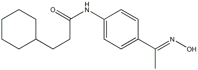 3-cyclohexyl-N-{4-[1-(hydroxyimino)ethyl]phenyl}propanamide 结构式