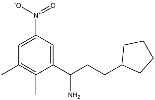 3-cyclopentyl-1-(2,3-dimethyl-5-nitrophenyl)propan-1-amine 结构式