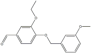 3-ethoxy-4-[(3-methoxyphenyl)methoxy]benzaldehyde 结构式