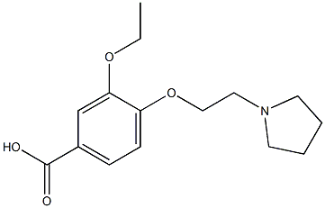 3-ethoxy-4-[2-(pyrrolidin-1-yl)ethoxy]benzoic acid 结构式