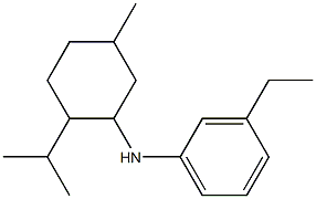 3-ethyl-N-[5-methyl-2-(propan-2-yl)cyclohexyl]aniline 结构式