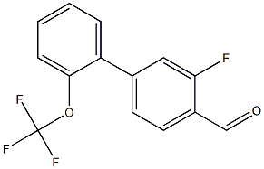 3-fluoro-2'-(trifluoromethoxy)-1,1'-biphenyl-4-carbaldehyde 结构式