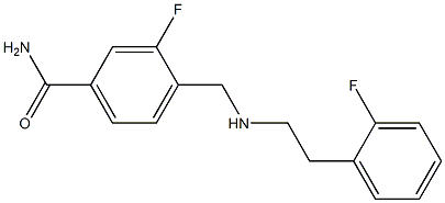 3-fluoro-4-({[2-(2-fluorophenyl)ethyl]amino}methyl)benzamide 结构式