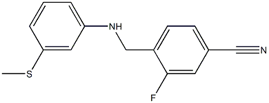 3-fluoro-4-({[3-(methylsulfanyl)phenyl]amino}methyl)benzonitrile 结构式