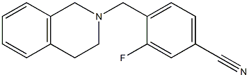 3-fluoro-4-(1,2,3,4-tetrahydroisoquinolin-2-ylmethyl)benzonitrile 结构式