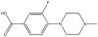 3-fluoro-4-(4-methylpiperazin-1-yl)benzoic acid 结构式