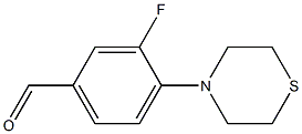 3-fluoro-4-(thiomorpholin-4-yl)benzaldehyde 结构式
