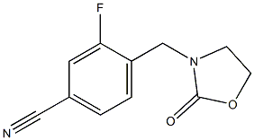 3-fluoro-4-[(2-oxo-1,3-oxazolidin-3-yl)methyl]benzonitrile 结构式