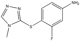 3-fluoro-4-[(4-methyl-4H-1,2,4-triazol-3-yl)sulfanyl]aniline 结构式