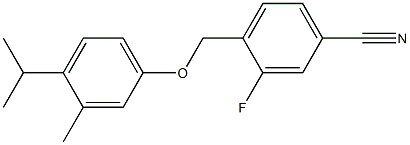 3-fluoro-4-[3-methyl-4-(propan-2-yl)phenoxymethyl]benzonitrile 结构式