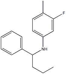 3-fluoro-4-methyl-N-(1-phenylbutyl)aniline 结构式