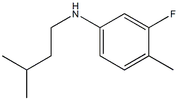 3-fluoro-4-methyl-N-(3-methylbutyl)aniline 结构式