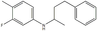 3-fluoro-4-methyl-N-(4-phenylbutan-2-yl)aniline 结构式