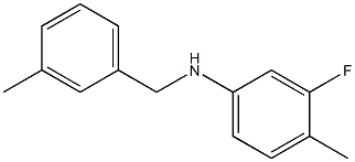 3-fluoro-4-methyl-N-[(3-methylphenyl)methyl]aniline 结构式