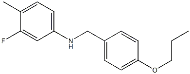 3-fluoro-4-methyl-N-[(4-propoxyphenyl)methyl]aniline 结构式