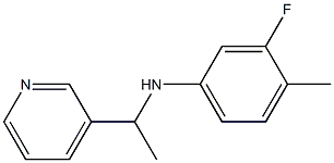 3-fluoro-4-methyl-N-[1-(pyridin-3-yl)ethyl]aniline 结构式