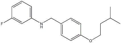 3-fluoro-N-{[4-(3-methylbutoxy)phenyl]methyl}aniline 结构式